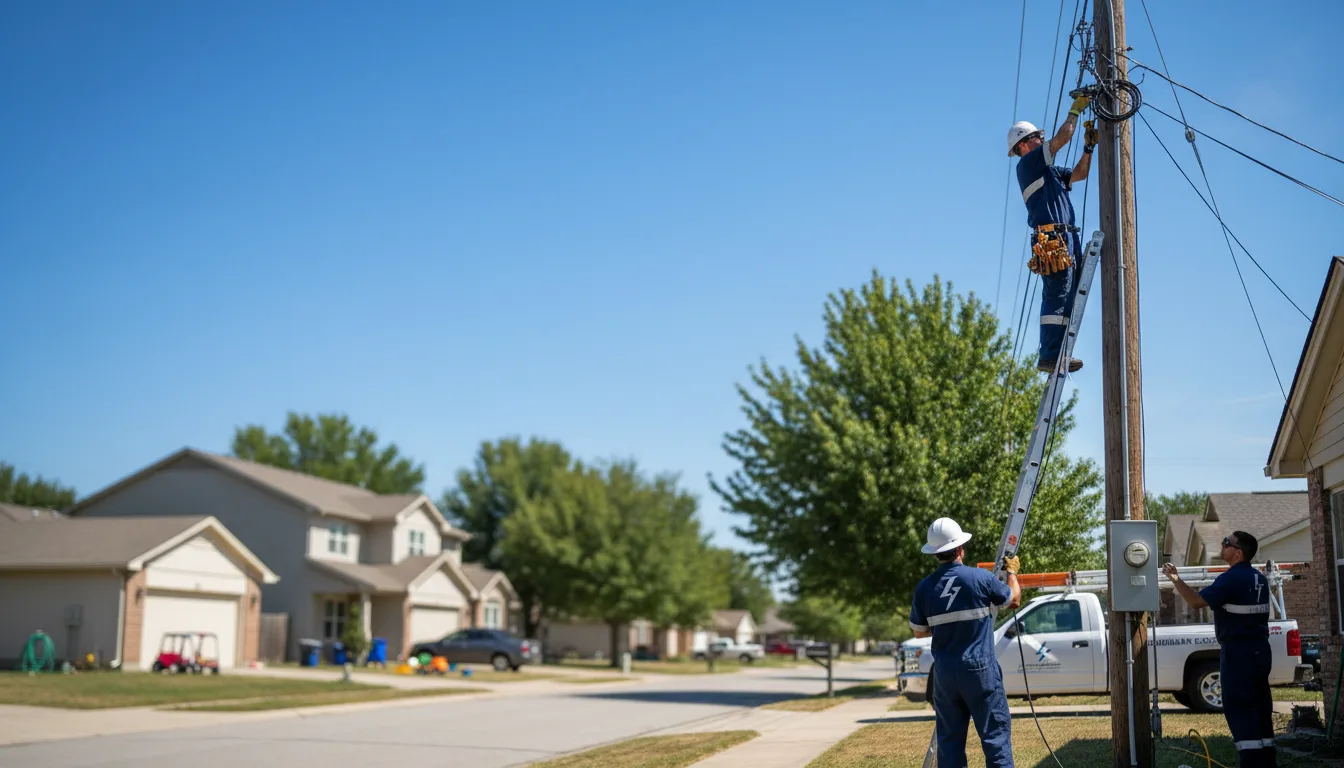 Residential electrician providing installation services in Hartley, TX